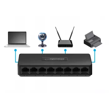 Esperanza NOVA ENS104 switch Gigabit de 8 puertos 10/100/1000