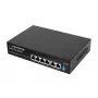 ESPERANZA Switch Gigabit PoE+ 6 puertos 65W GOLIATH (4 puertos PoE+, 2 uplinks, 12 Gbps, metal sin ventilador)
