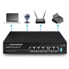 ESPERANZA Switch Gigabit PoE+ 6 puertos 65W GOLIATH (4 puertos PoE+, 2 uplinks, 12 Gbps, metal sin ventilador)