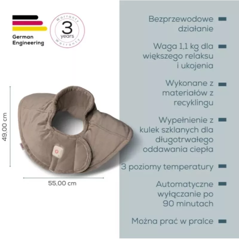 Beurer HK 165 Huggy cojín térmico Smokey Taupe