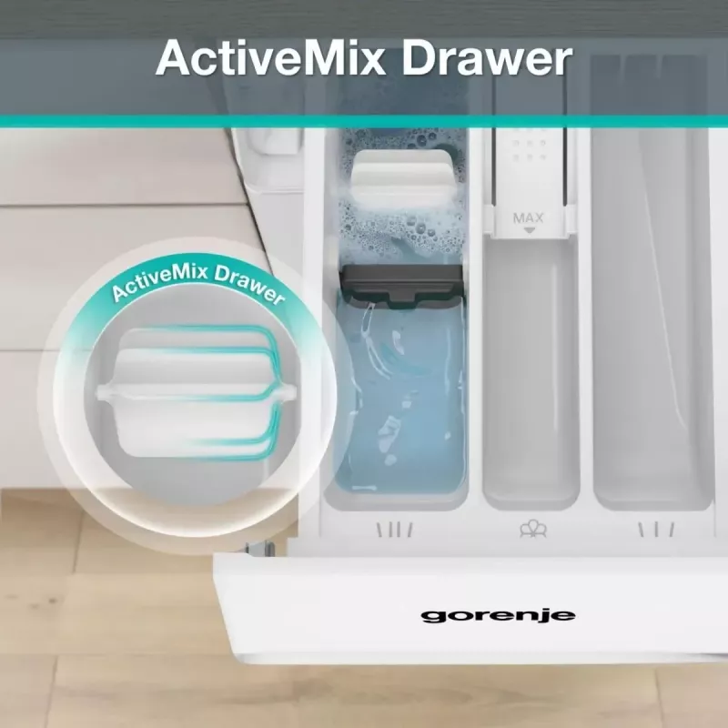 Gorenje WG2P84A32/PL lavadora de carga frontal independiente, 8 kg, 1400 rpm, clase energética A, blanca
