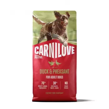 CARNILOVE ACTIVE pienso seco para perros con pato y faisán para perros adultos de todas las razas 12 kg