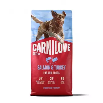 Pienso seco para perros CARNILOVE ACTIVE con salmón y pavo para perros adultos de todas las razas 12 kg
