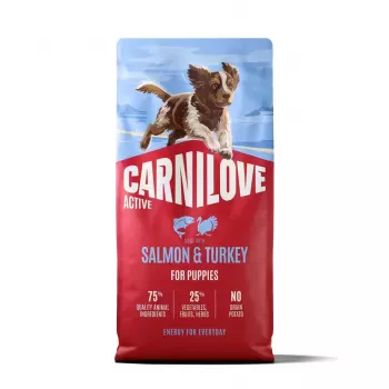 Pienso seco para perros CARNILOVE ACTIVE con salmón y pavo para cachorros 12 kg