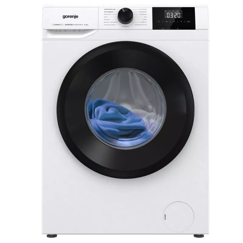 Gorenje W3NGPI72SAS/PL Lavadora de carga frontal independiente 7 kg 1200 rpm con SteamTech y motor Inverter PowerDrive