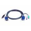 ATEN Cable KVM inteligente 2L-5502UP - Cable combinado de teclado, vídeo y ratón (KVM)