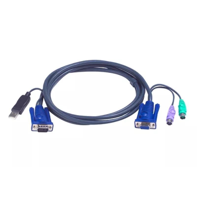 ATEN Cable KVM inteligente 2L-5502UP - Cable combinado de teclado, vídeo y ratón (KVM)