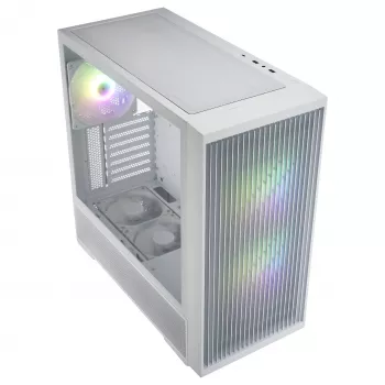 Fortron M330 torre Micro-ATX blanca, cristal templado, 1x120mm ventilador