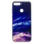 Funda con cristal protector trasero para Samsung Galaxy A7 (2018) Evelatus - noche estrellada