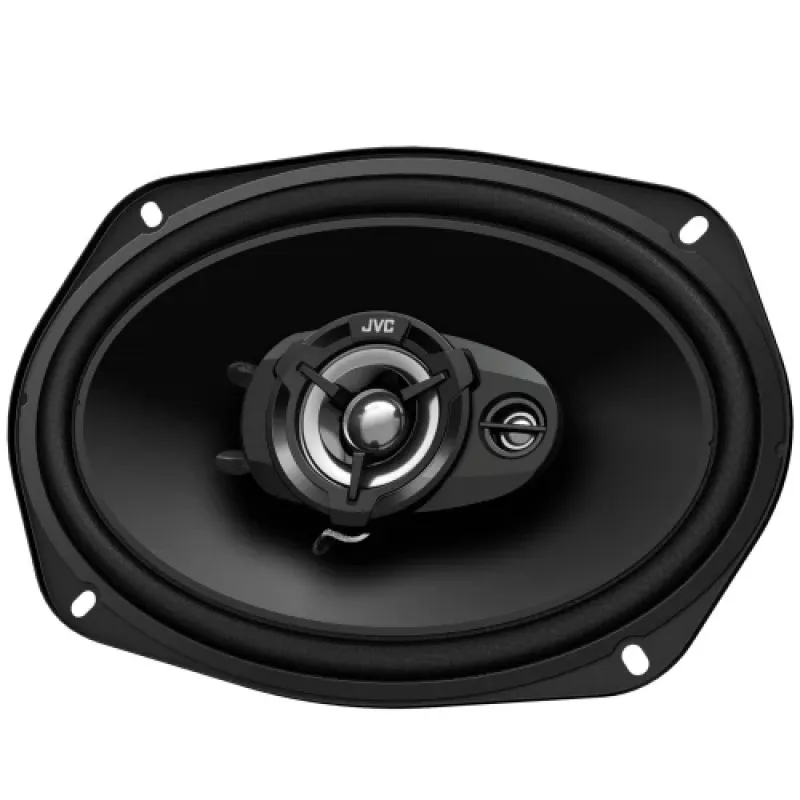 JVC CS-DR6932 altavoces coaxiales de 3 vías para coche 6x9 pulgadas, 500W pico, 70W RMS, woofer de carbono-mica, tweeter PEI, 4 ohmios