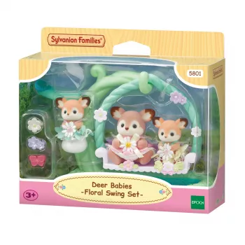 Sylvanian Families Cuna de bebé con columpio de flores juego