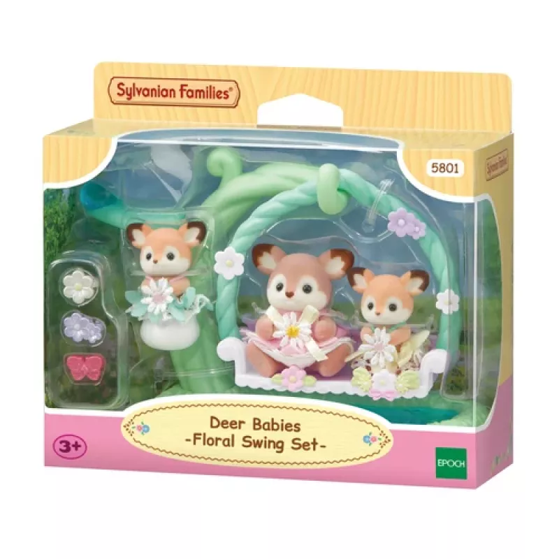 Sylvanian Families Cuna de bebé con columpio de flores juego