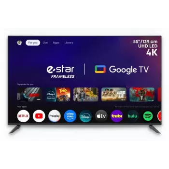 NO NAME LEDTV55A1T2 TV Smart QLED 4K UHD de 55 pulgadas con Dolby Vision IQ, HDR10+, Dolby Atmos, VIDAA U5.0, Alexa Built-in, diseño sin marcos, Game Mode