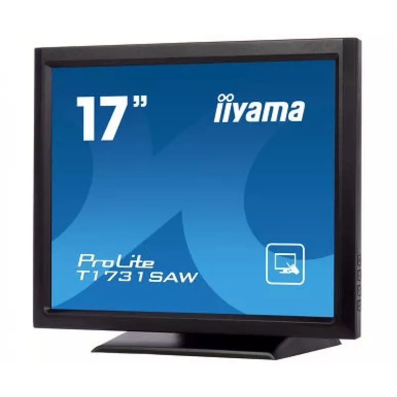 Iiyama ProLite T1731SAW-B5 monitor táctil LED de 17 inch - SXGA 1280x1024, TN, SAW, DVI/VGA, USB, altavoces, negro