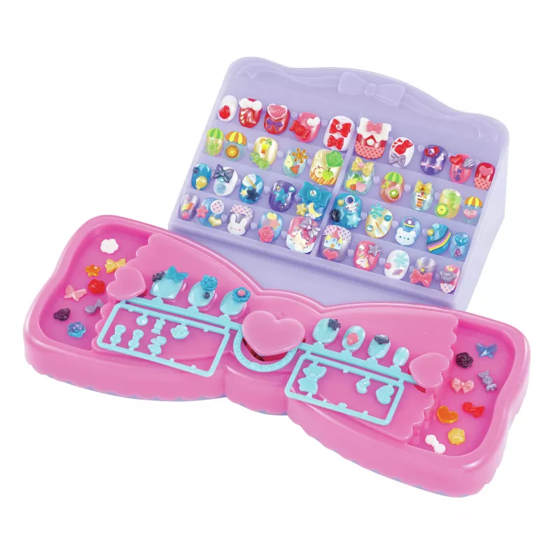 EPOCH Aquabeads Nail Studio set de inicio - set de arte de uñas con cuentas activadas por agua para niños, más de 100 diseños, uñas reutilizables, sin pegamento, a partir de 4 años