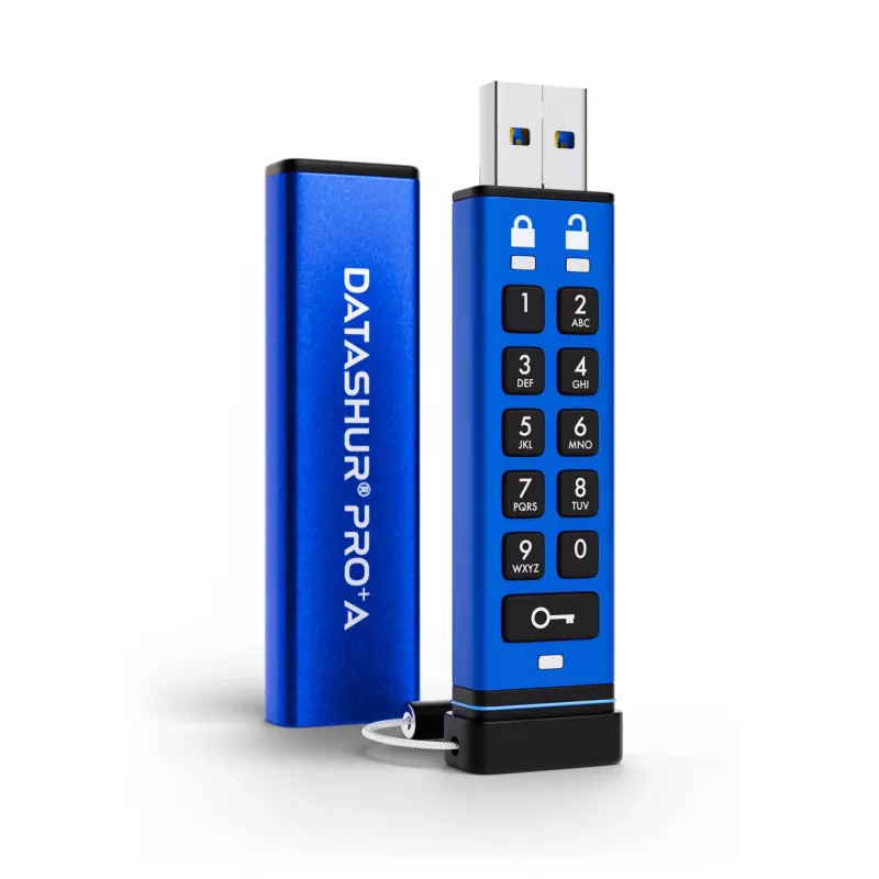 iStorage datAshur PRO+A 32GB USB 3.2 Gen 1 memoria USB cifrada por hardware con autenticación por PIN, FIPS 140-3 Nivel 3, IP68, protección contra fuerza bruta