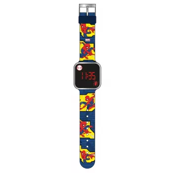 PULIO Spiderman reloj digital LED para niños - rojo/azul
