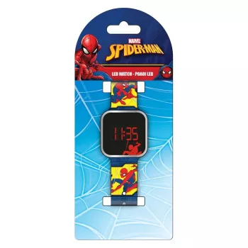 PULIO Spiderman reloj digital LED para niños - rojo/azul