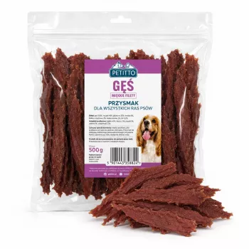 PETITTO filetes de ganso blandos para perros 500g