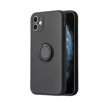 iLike Apple iPhone 13 Pro Max funda de silicona con anillo negra