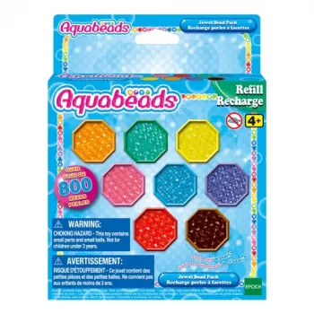 EPOCH Aquabeads set de recarga de cuentas brillantes - 800 cuentas en 8 colores