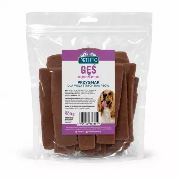 PETITTO lonchas de ganso, golosinas para perros