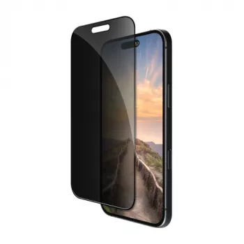 dbramante1928 Privacy Screen Protector para Apple iPhone 17 Pro Max - Vidrio templado, dureza 9H, marco negro