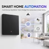 Qoltec 52722 interruptor de luz Smart Wi-Fi, 1 canal, panel táctil, temporizador, Tuya/Smart Life, negro
