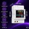 Qoltec Contador de energía monofásico 6 en 1 para carril DIN con TC de 100A, 230V, LCD, salida de pulsos