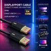 Cable DisplayPort QOLTEC M/M v2.1 80G 0,5 m