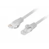 Cable de red de cobre Cat.6 UTP LSZH Lanberg PCU6-10CU-2000-S 20m gris Fluke Passed