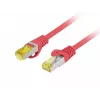 LANBERG Cable patch de cobre Cat.6A S/FTP LSZH 20m rojo - probado Fluke