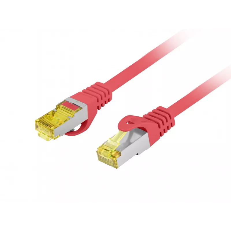 LANBERG Cable patch de cobre Cat.6A S/FTP LSZH 20m rojo - probado Fluke