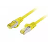 LANBERG Cable patch de cobre Cat.6A S/FTP LSZH 20m amarillo probado Fluke