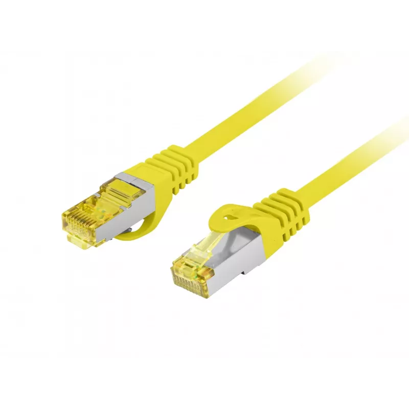 LANBERG Cable patch de cobre Cat.6A S/FTP LSZH 20m amarillo probado Fluke