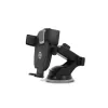 Soporte HAMMER Extreme para coche universal para smartphone parabrisas salpicadero con ventosa fuerte, giro 360°, pinza ajustable, negro