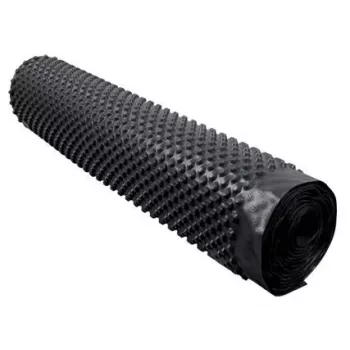 Lámina de nódulos de HDPE para aislamiento vertical de cimentación 1,5 m x 20 m (30 m²) - Negra
