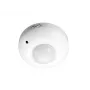 MACLEAN MCE19 detector de movimiento PIR de techo – cobertura 360°, carga de 1200 W para bombillas incandescentes / 300 W para LED, tiempo y lux ajustables, blanco