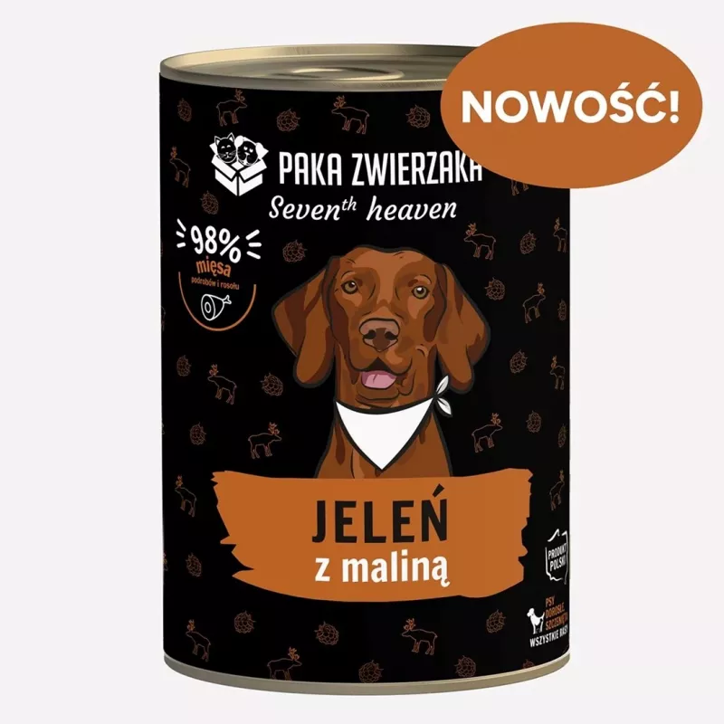 Paka Zwierzaka Seventh Heaven ciervo con frambuesa 400g comida húmeda para perros