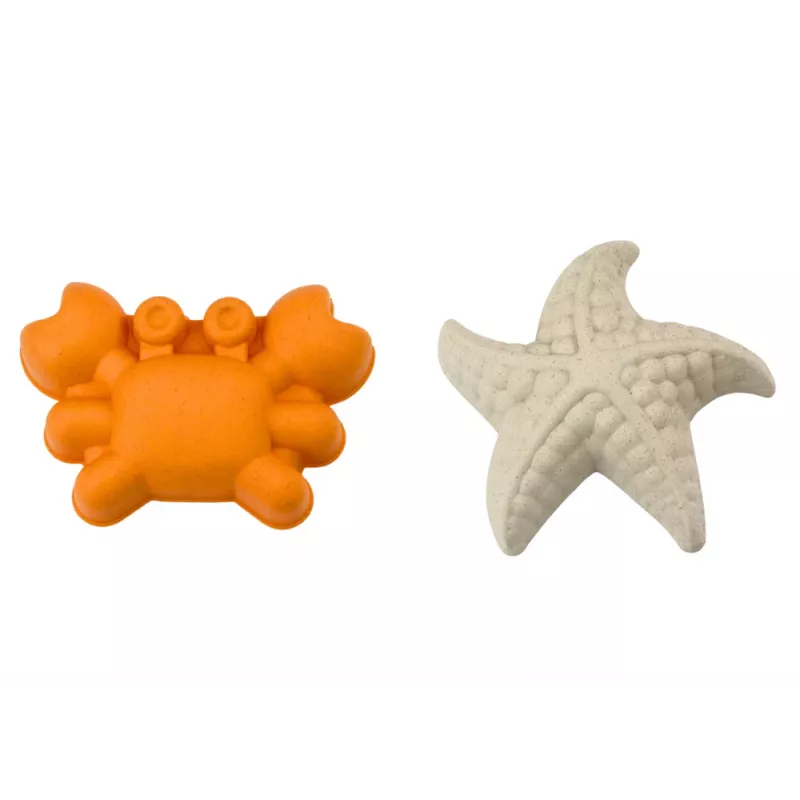 LEAN TOYS Set de juguetes de arena - cubo, molino, tamiz, 3 moldes pastel (6 piezas)