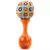 LEAN TOYS Set de sonajeros con patrones de pelota suave naranja verde 2 unidades