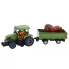 LEAN TOYS Tractor RC con remolque y set de caballo - 2.4GHz, recargable, verde/rojo, a partir de 3 años
