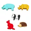 LEAN TOYS Juego de habilidad de madera animales en equilibrio 13 piezas