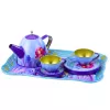 LEAN TOYS Servicio de té de metal infantil con tazas, tetera y bandeja sirena