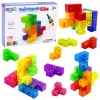 LEAN TOYS Bloques magnéticos Magic Cube puzle 156 tarjetas de desafío 9 piezas