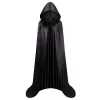 LEAN TOYS Capa con capucha carnaval Halloween negra 150cm