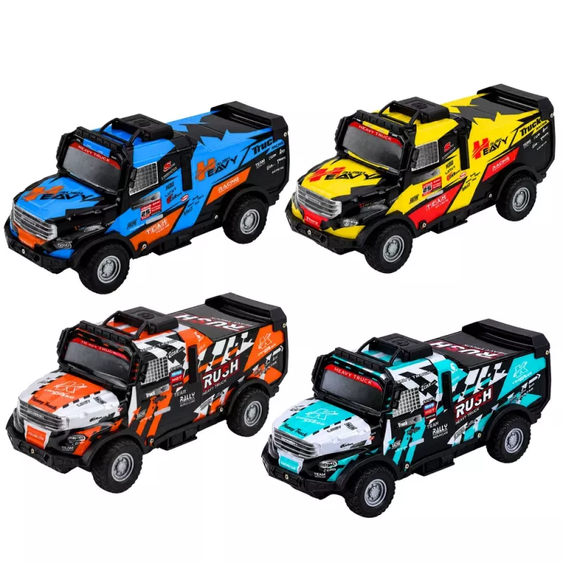 LEAN TOYS Vehículo todoterreno de fricción, carrocería con luces y sonidos