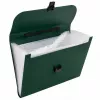 LEAN Organizador de carpetas para documentos, 13 compartimentos, verde, A4, soporte