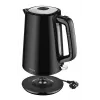 AMICA Hervidor 1,7 L KF304 - 2200 W Acero Inoxidable Hervidor Eléctrico Inalámbrico, Plata/Negro