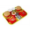 LEAN TOYS Set de hamburguesa y patatas fritas con bandeja | juguete de rol de comida rápida